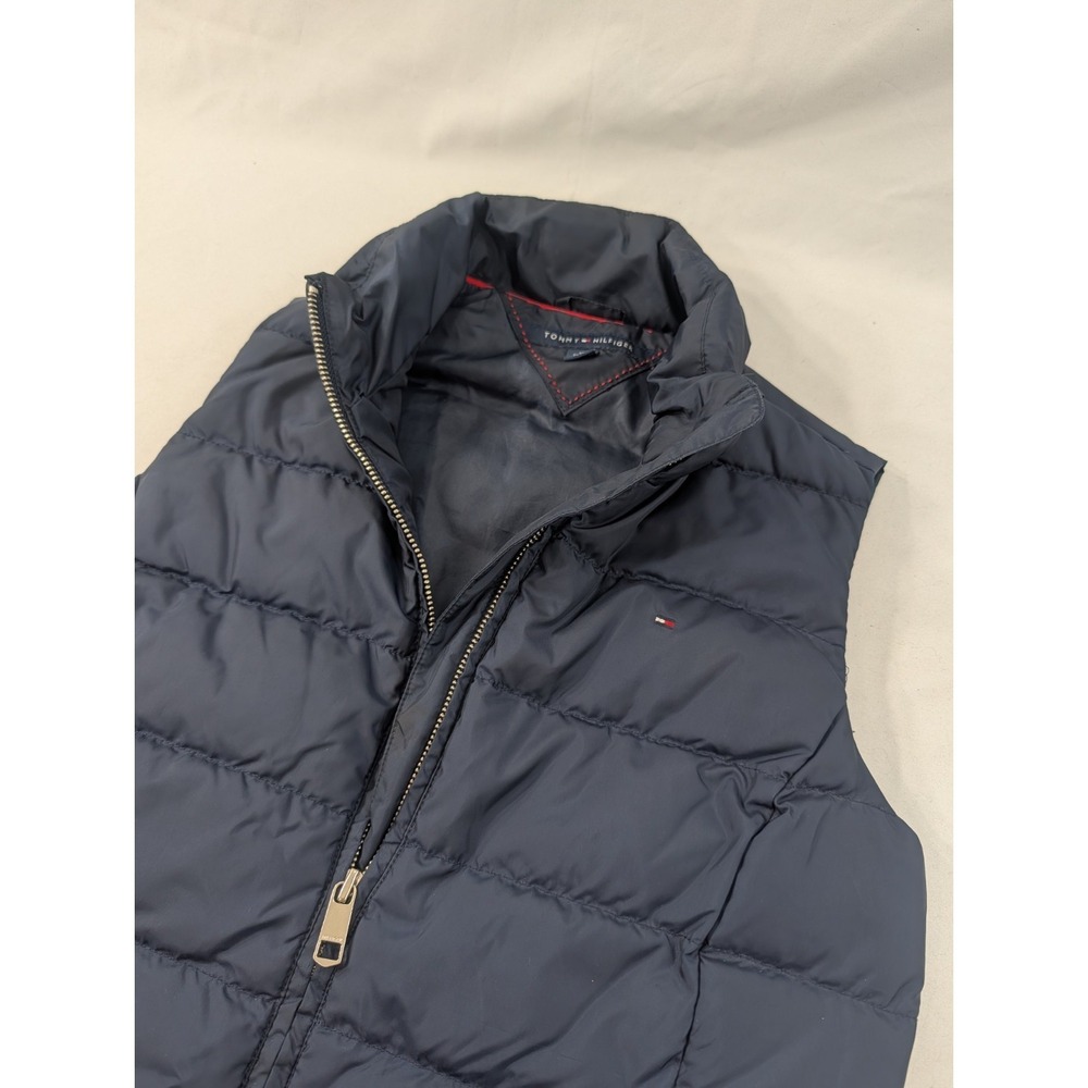 Tommy Hilfiger Blue Quilted Puffer Down Vest Sleeveless Size XS Extra Small